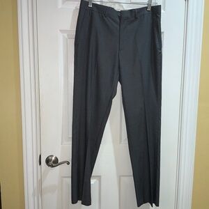 Kenneth Cole Reaction grey dress slacks Sz 32x32 flat front belt loops pockets
